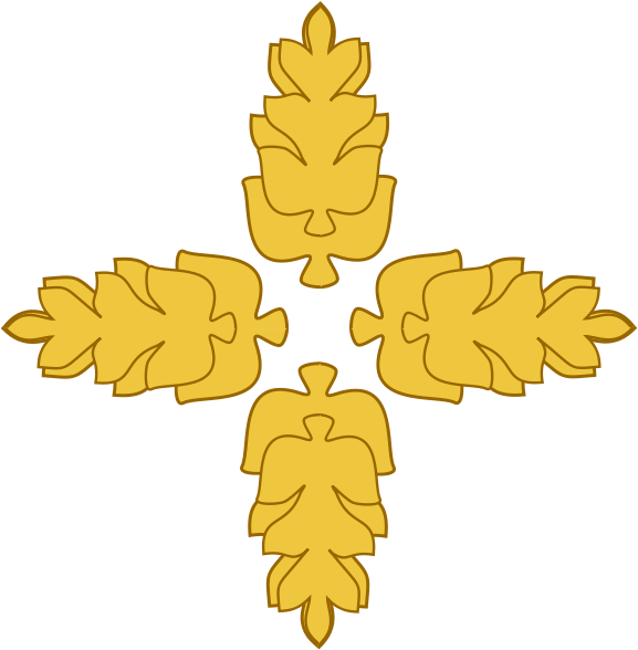 How To Set Use Golden Wheat Medallion Clipart (637x900), Png Download