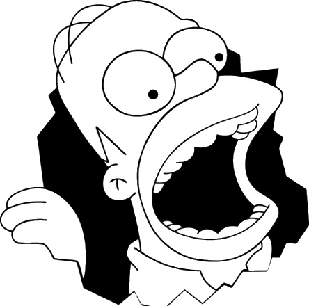 Homer Simpson Black Background (444x440), Png Download