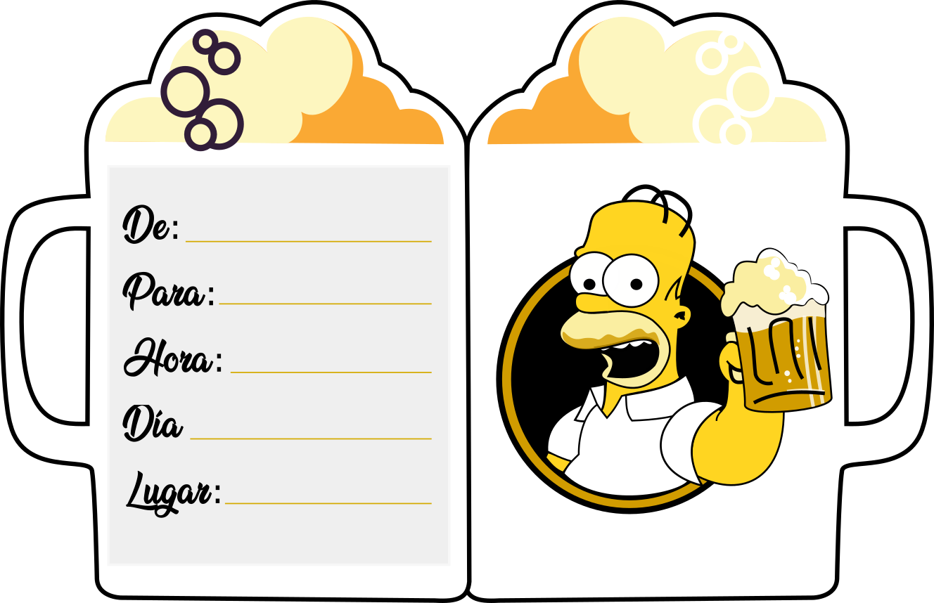 Tarjeta Homero - Cartoon (1328x858), Png Download