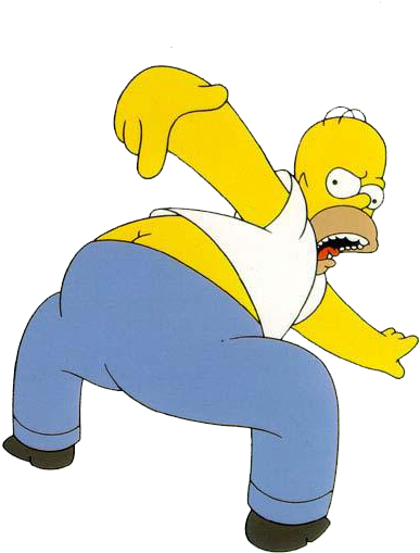 Photo Homero3 - Falling On Your Ass (394x528), Png Download