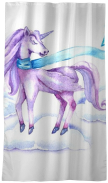 Watercolor Design With A Unicorn - Unicorn (400x400), Png Download