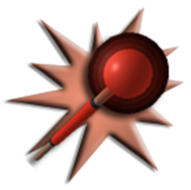 Fire Blast Staff - Sticker (420x420), Png Download