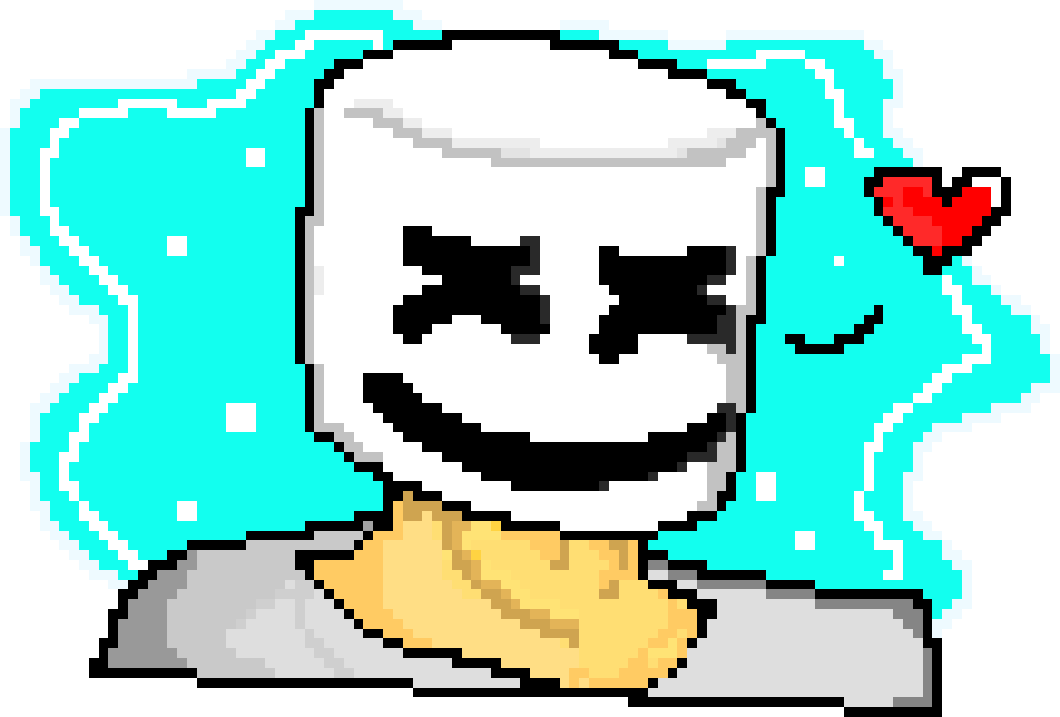 Marshmello - Pixel Art (2520x1540), Png Download