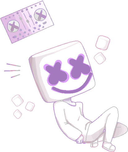Marshmello Is My Favorite Dj - Dj Marshmello Pixel Art (500x600), Png Download