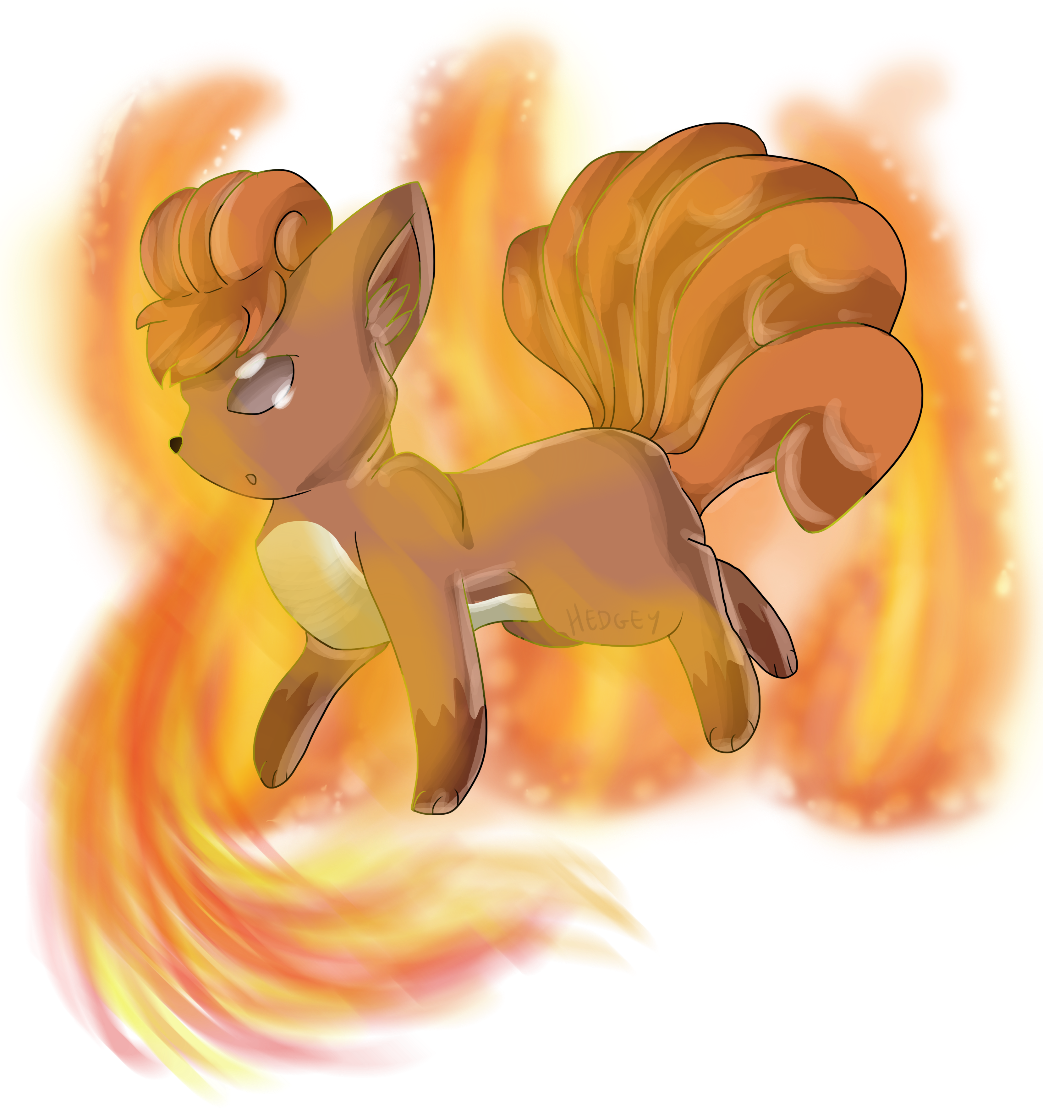 Vulpix Used Inferno By Hedgey (3402x3527), Png Download