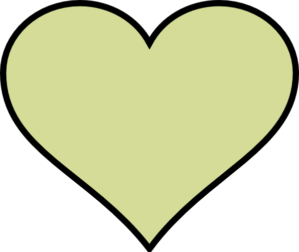 Heart To Colour Green Heart Different Colour Clip Art - Heart With Different Colors (600x506), Png Download