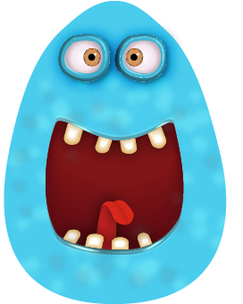 1 Adams T Candymonster - Cartoon (342x370), Png Download