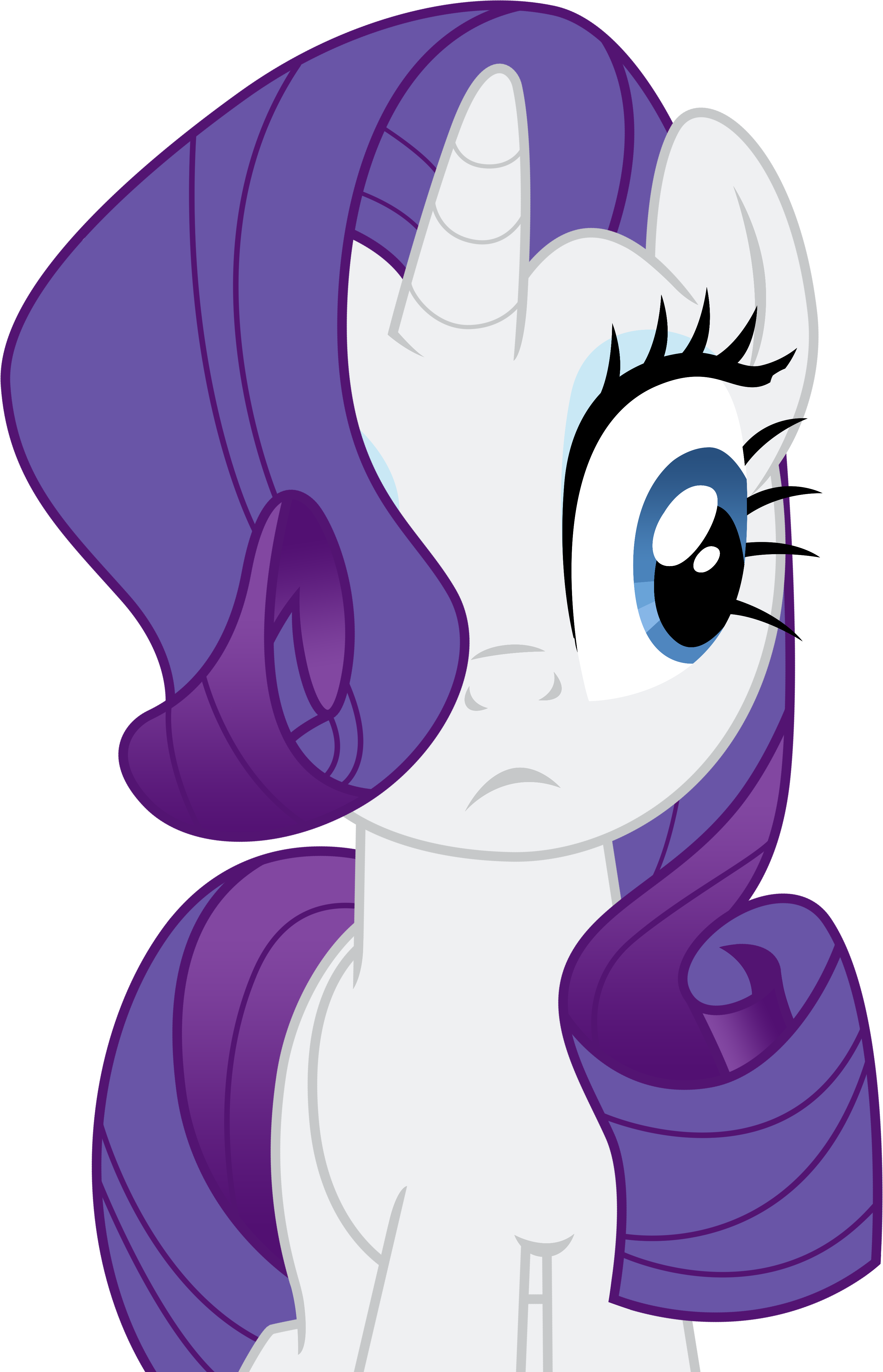 Mlp Hairstyles Rarity Different (3186x4954), Png Download