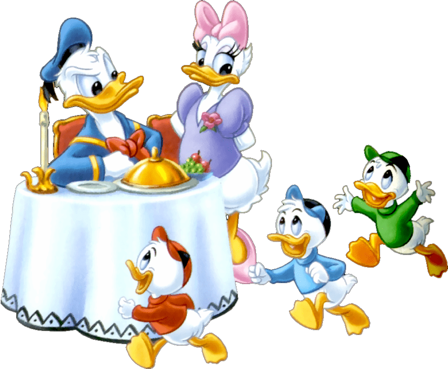 Donald Duck Family - Donald Duck Family Cartoon (924x761), Png Download