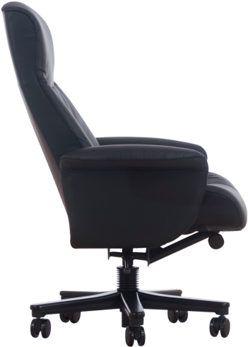 Img Kingston Soho Office Chair In Prime Black Leather - Chair To The Side Png (700x525), Png Download