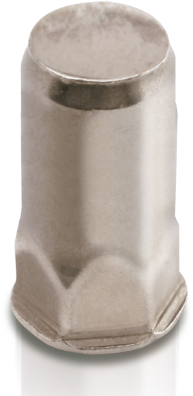 M6 Steel Half Hex Reduced Head Open Rivet Nut | Fnohhrm6ss (600x600), Png Download