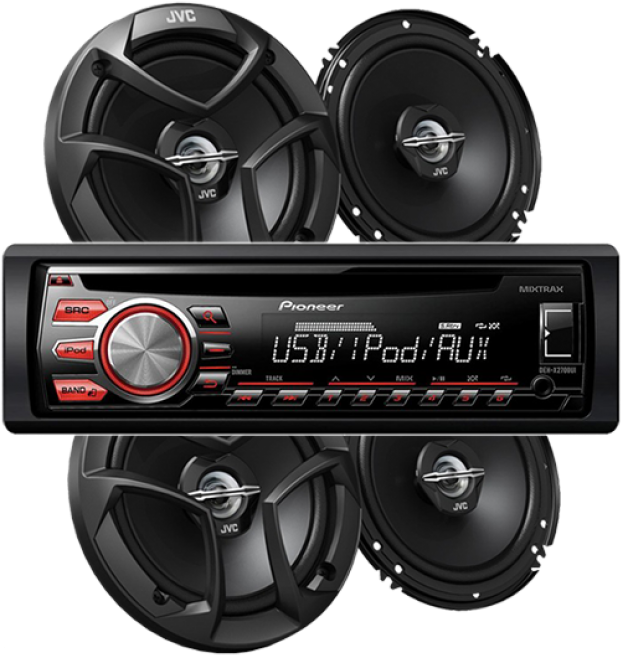 Pak017 Deh-x2700ui 4 Bocinas Jvc - Jvc Car Stereo Speaker, Cs-j620 (700x700), Png Download