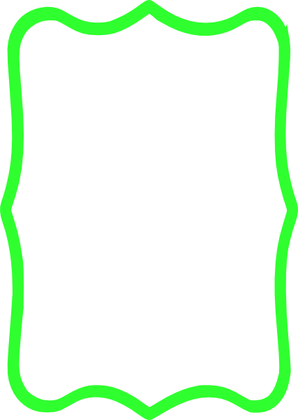 Green Border Clip Art - Neon Green Border Clipart (426x599), Png Download