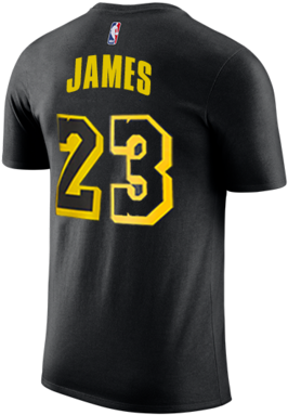 Los Angeles Lakers Lebron James City Edition T-shirt - Lebron James Shirt Jersey Lakers (360x480), Png Download