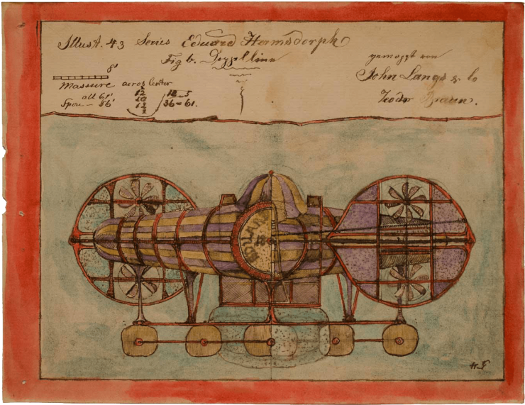Illustration 43, Measure Across Center - Charles Dellschau (800x637), Png Download