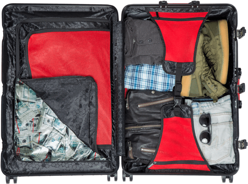 Sprayground- Money Rolled 29" Full Size Luggage Luggage - Garment Bag (900x1148), Png Download