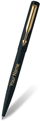 Custom Parker Vector Matte Black Gt Ball Pen - Branded Parker Pen (284x426), Png Download