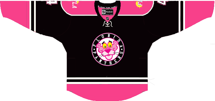 [ Img] - Florida Panthers Pink Jersey (745x350), Png Download