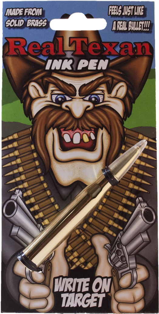 10886 Texan Ink Pen - Billy Bob Teeth 10886 Texan Ink Pen - Black (600x1074), Png Download