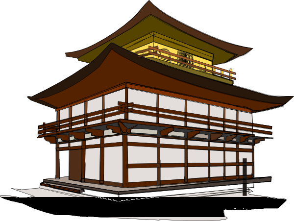 Temple Clip Art - Japanese Temple Clipart (600x451), Png Download