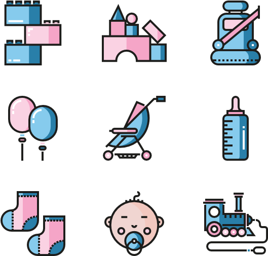 Baby And Toys - Icon (600x564), Png Download