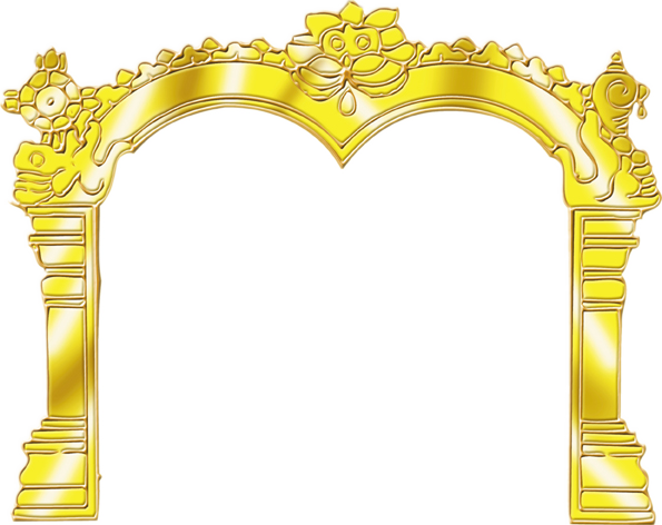 Temple Clipart Border - Temple Arch Design Png (595x472), Png Download