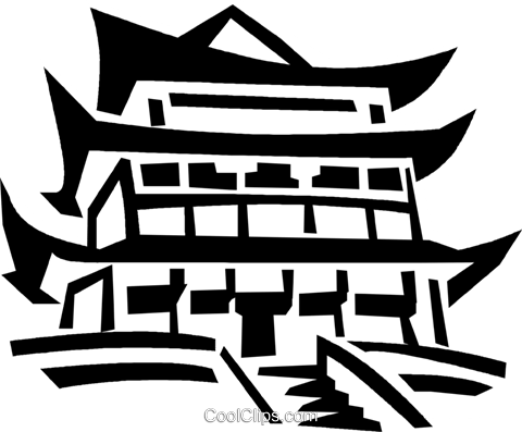 Asian Temple Royalty Free Vector Clip Art Illustration - Asian Temple Png (480x397), Png Download
