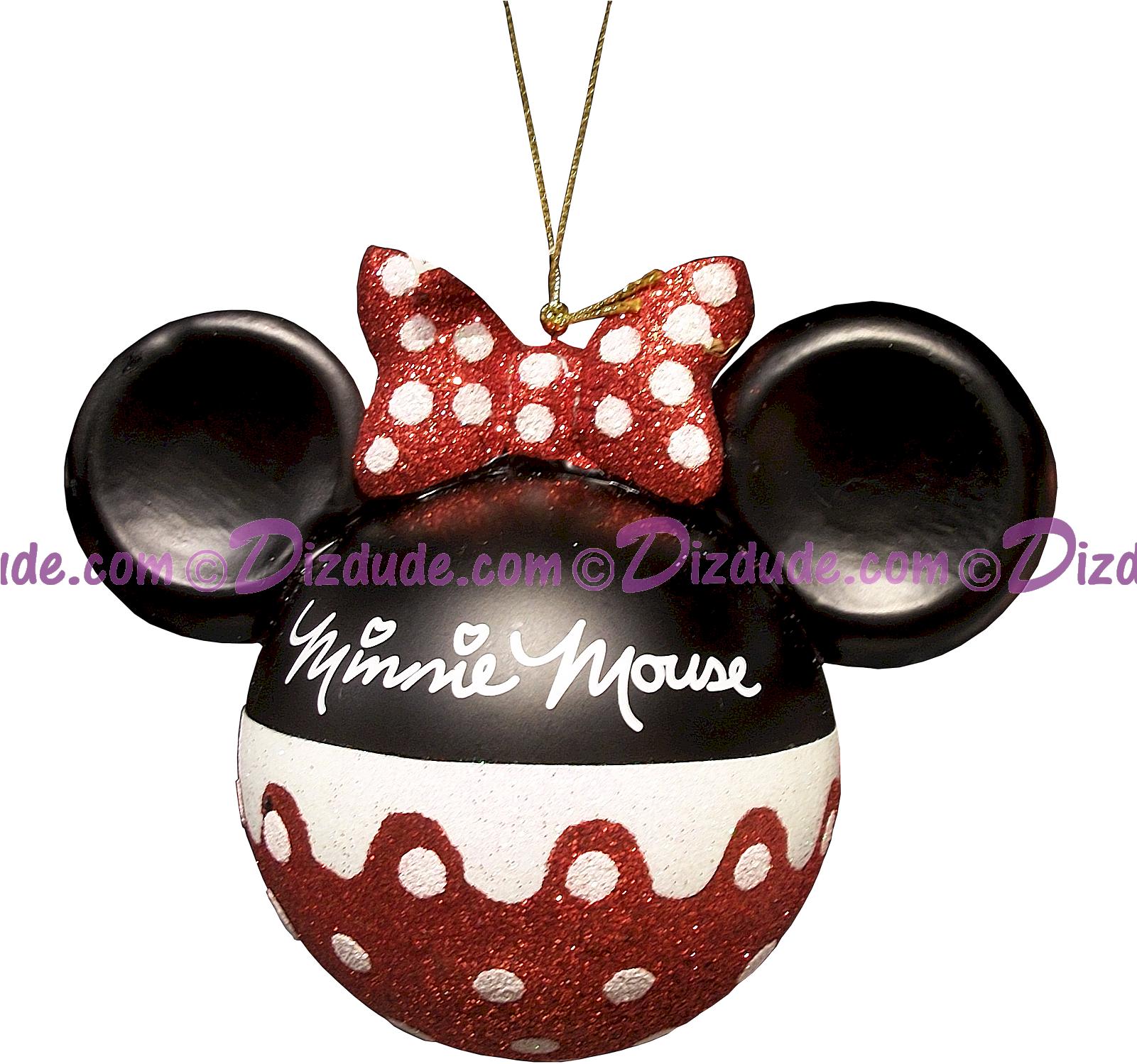Disney Minnie Mouse Ears Christmas Tree Ornament © - Christmas Day (1600x1565), Png Download