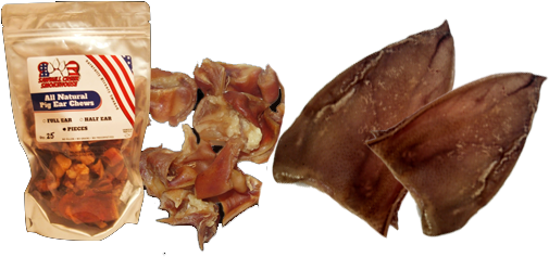 Pig Ears - Pig Ear Pieces 20 Pack Sourced And Made Usa All Natural (584x245), Png Download