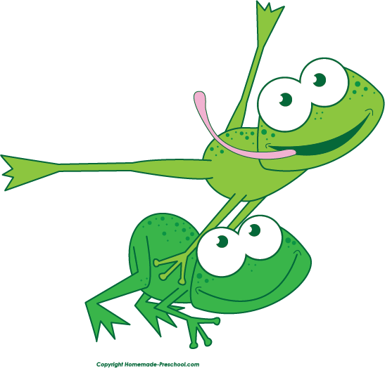 Png Transparent Library Christmas Frog Clipart - Frogs Hopping Clipart (547x524), Png Download