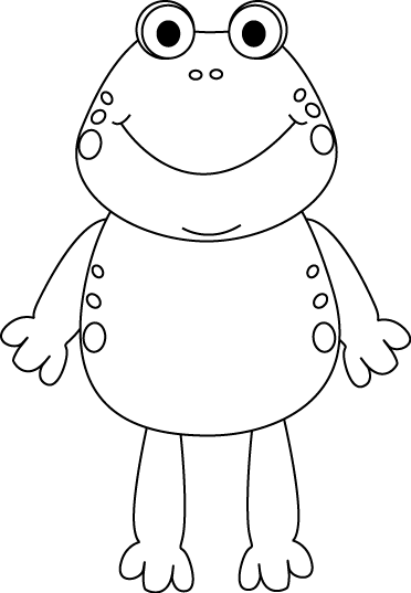Black And White Frog Clip Art - Clip Art (372x537), Png Download