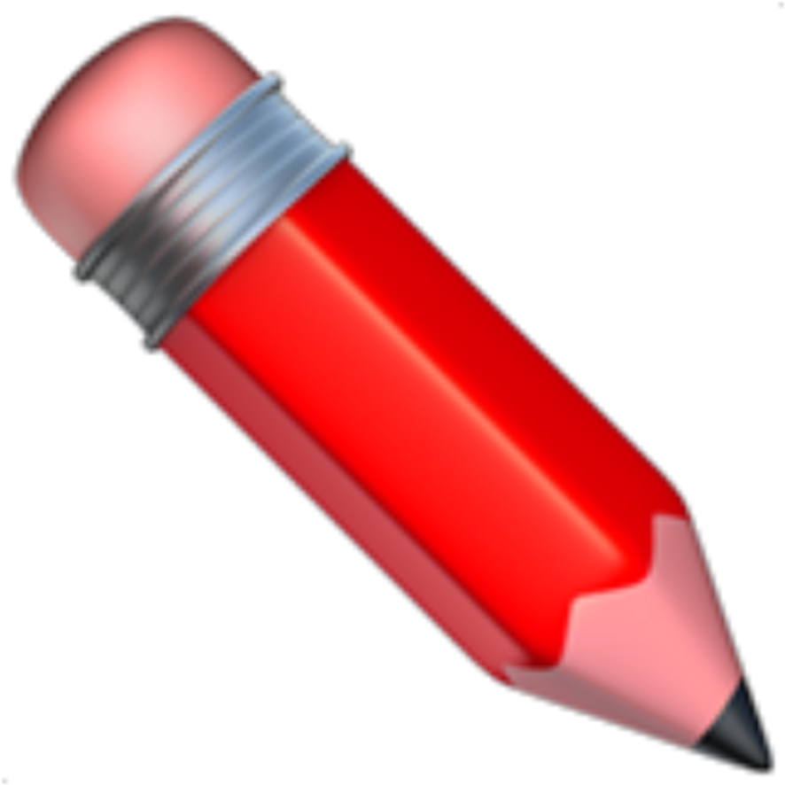 Redemoji Emoji Red Pencil Redpencil Apple Remix School Png Emoji