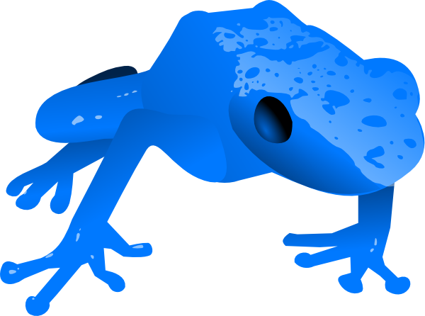 Endangered Blue Poison Dart Frog Svg Clip Arts 600 (600x446), Png Download