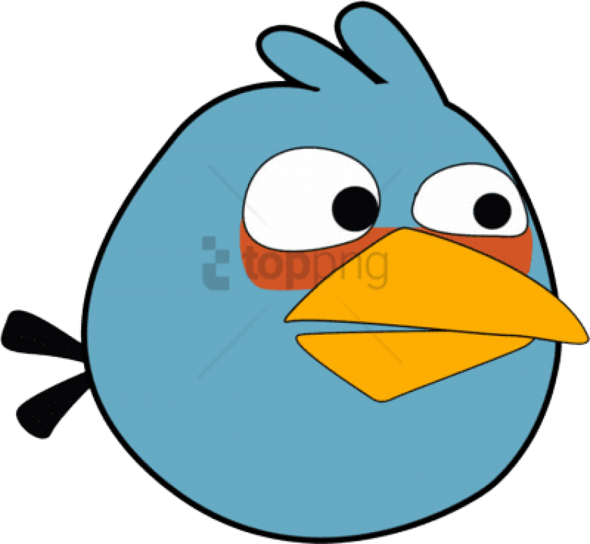 Image Of Angry Bird Clipart - Angry Birds Characters Blue (400x369), Png Download