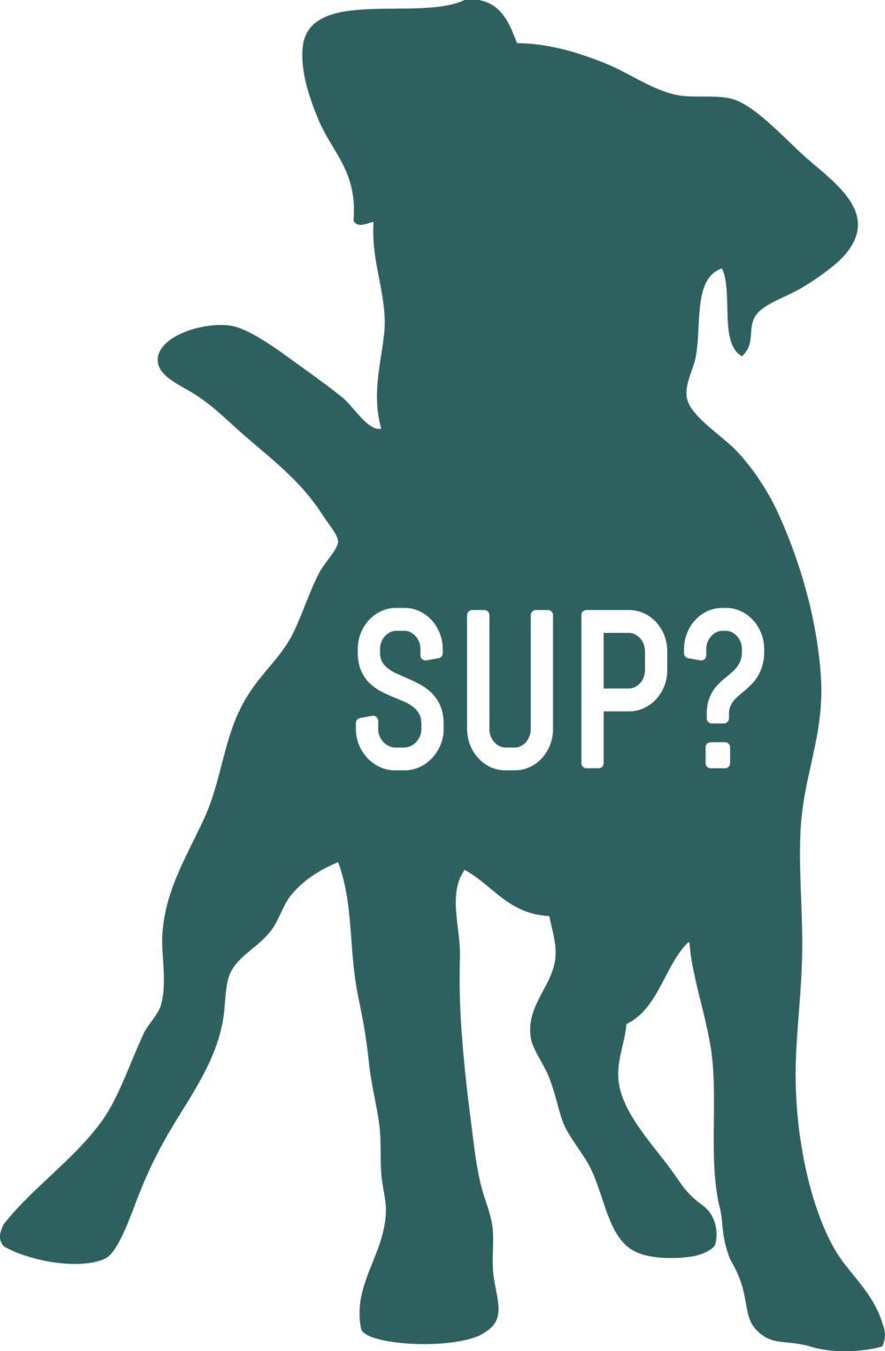 Supdog - Silhouettes Of Boxer Dog (1000x1526), Png Download