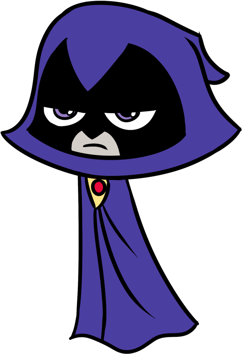 Raven Teen Titans Go No Hood - Teen Titans Go Clip Art Of Raven (1024x1339), Png Download