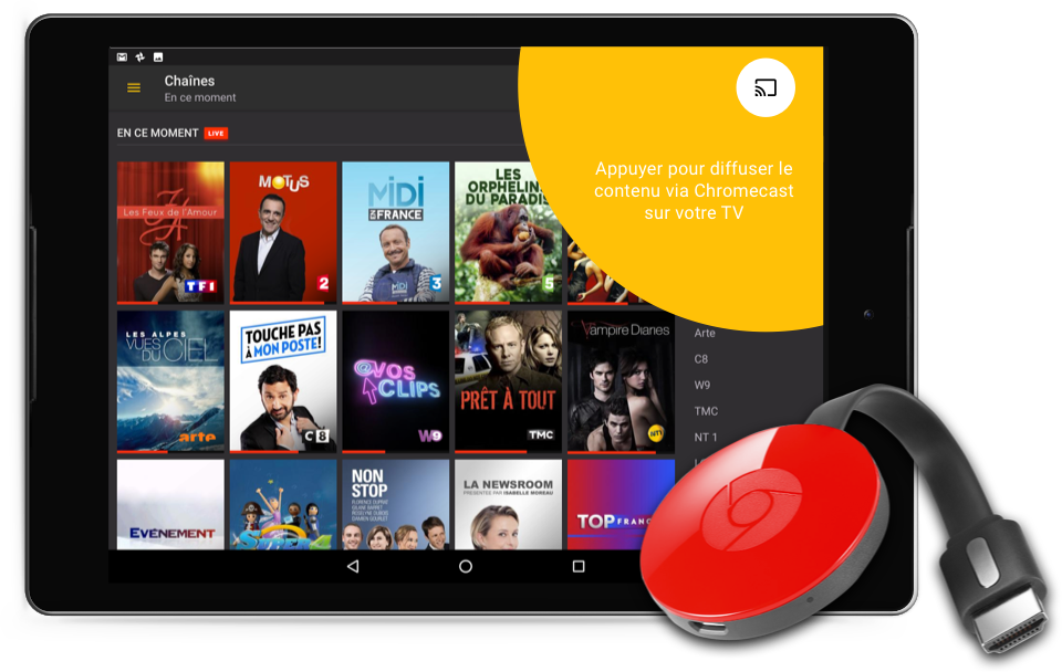 Regarder Sur Votre Tv Avec Google Cast - Touche Pas À Mon Poste (960x608), Png Download