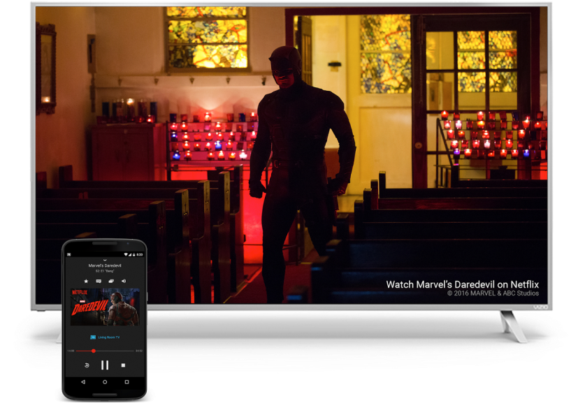 Behind Chromecast, To Speakers, Android Tvs, Game Consoles - Daredevil Netflix (1000x616), Png Download