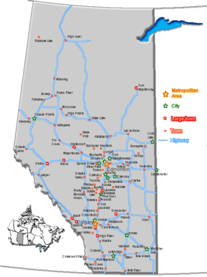 Ab Towns Names - Alberta Highway Map (300x401), Png Download