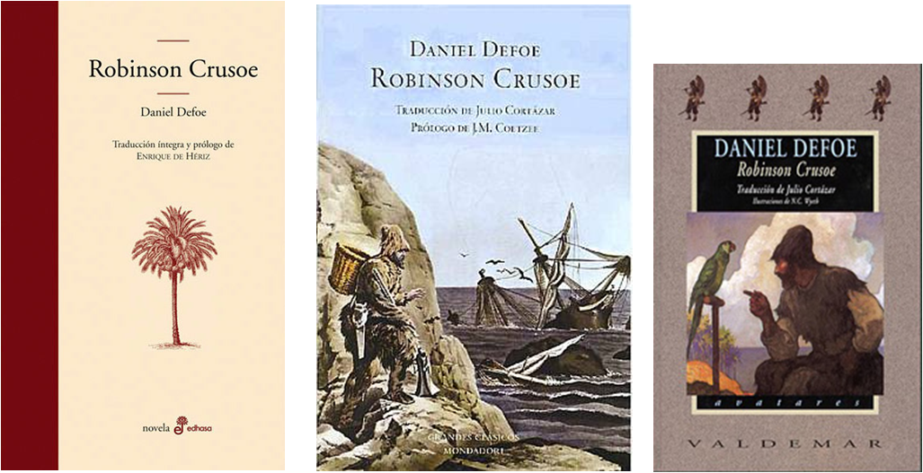 Arriba, Portada Y Contraportada De La Primera Edición - Robinson Crusoe (edición Ilustrada) [book] (1027x527), Png Download
