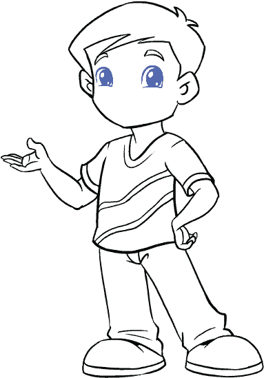 How To Draw A Cartoon Boy, (678x600), Png Download