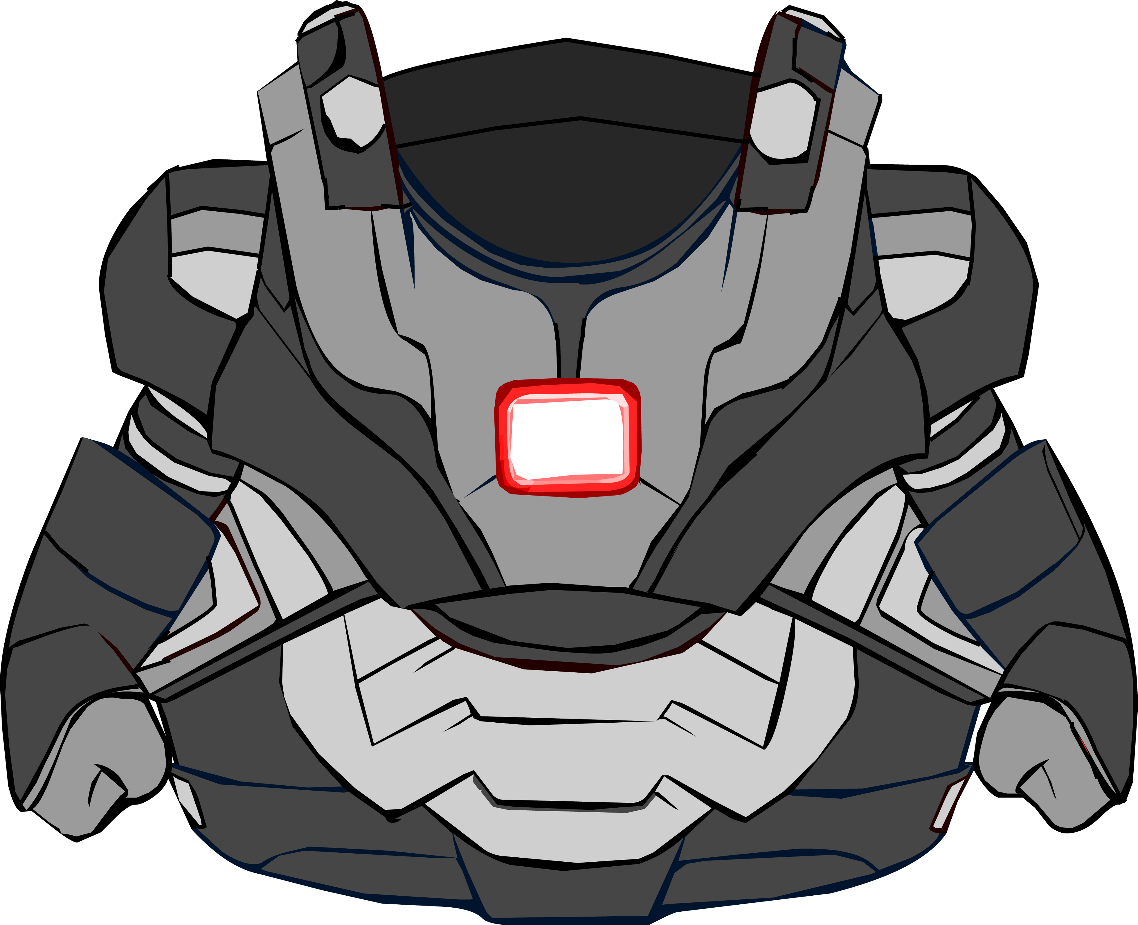 War Machine Armor Clothing Icon Id 4832 - Cancer (3920x3186), Png Download