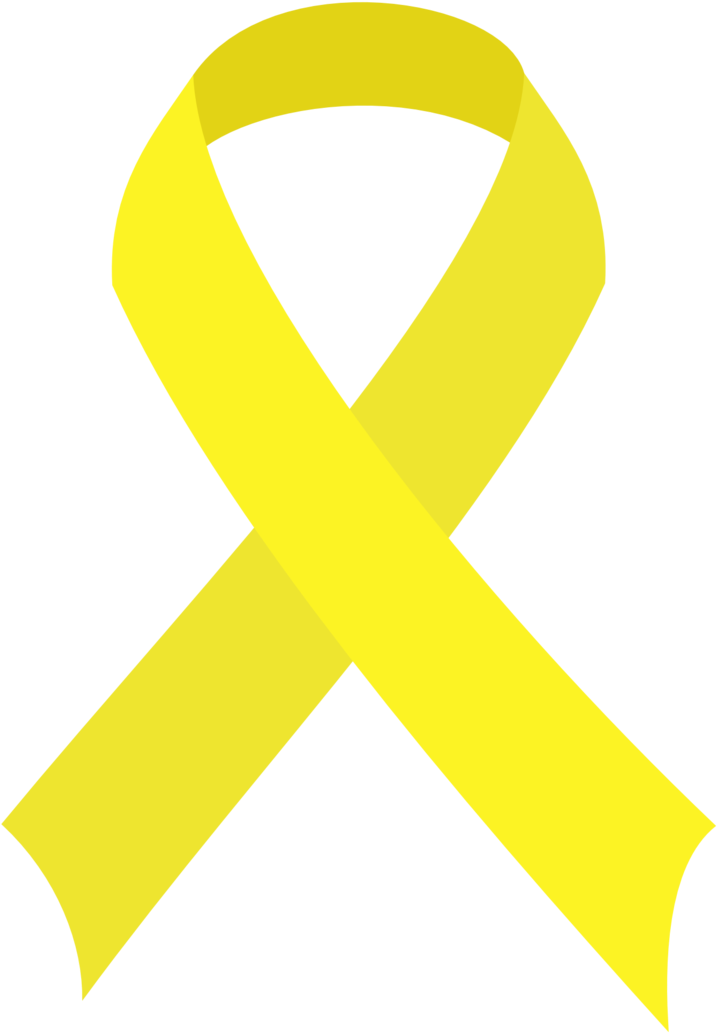 Yellow Ribbon Vector Viewing Gallery Xodsvd Clipart - Yellow Suicide Prevention Ribbon (745x1072), Png Download