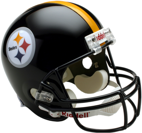 Pittsburgh Steelers Riddell Full Size Replica Nfl Helmet (552x536), Png Download