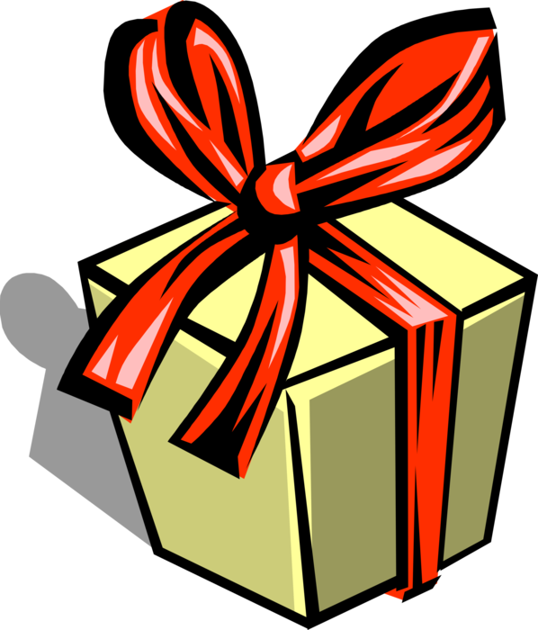 Vector Illustration Of Gift Present With Red Ribbon - Este Regalo Es Para Ti Abrelo Whatsapp (598x700), Png Download