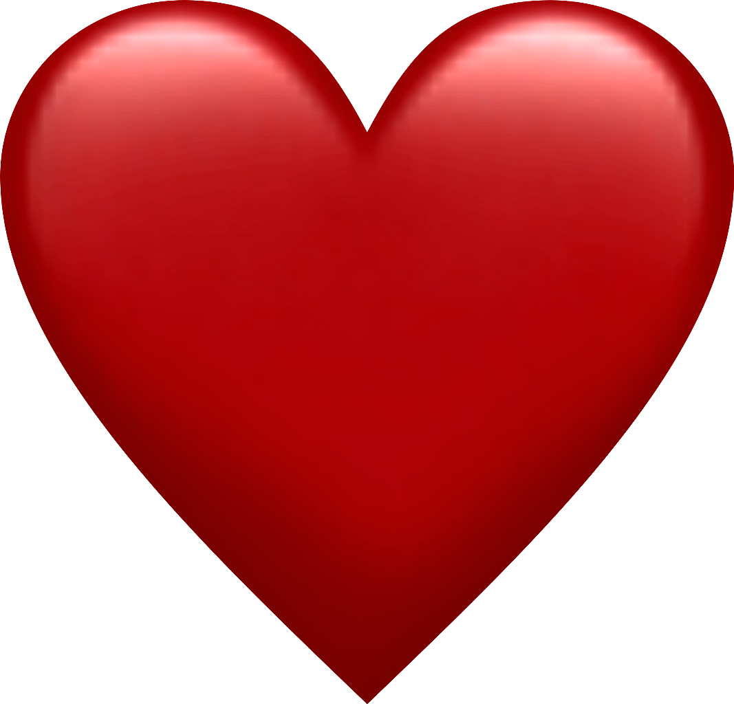 Red Heart Emoji Png - Heart Vector Png (1067x1024), Png Download