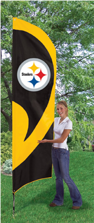Pittsburgh Steelers Nfl Huge Vertical Indoor Outdoor - Feather Flag Notre Dame (434x434), Png Download