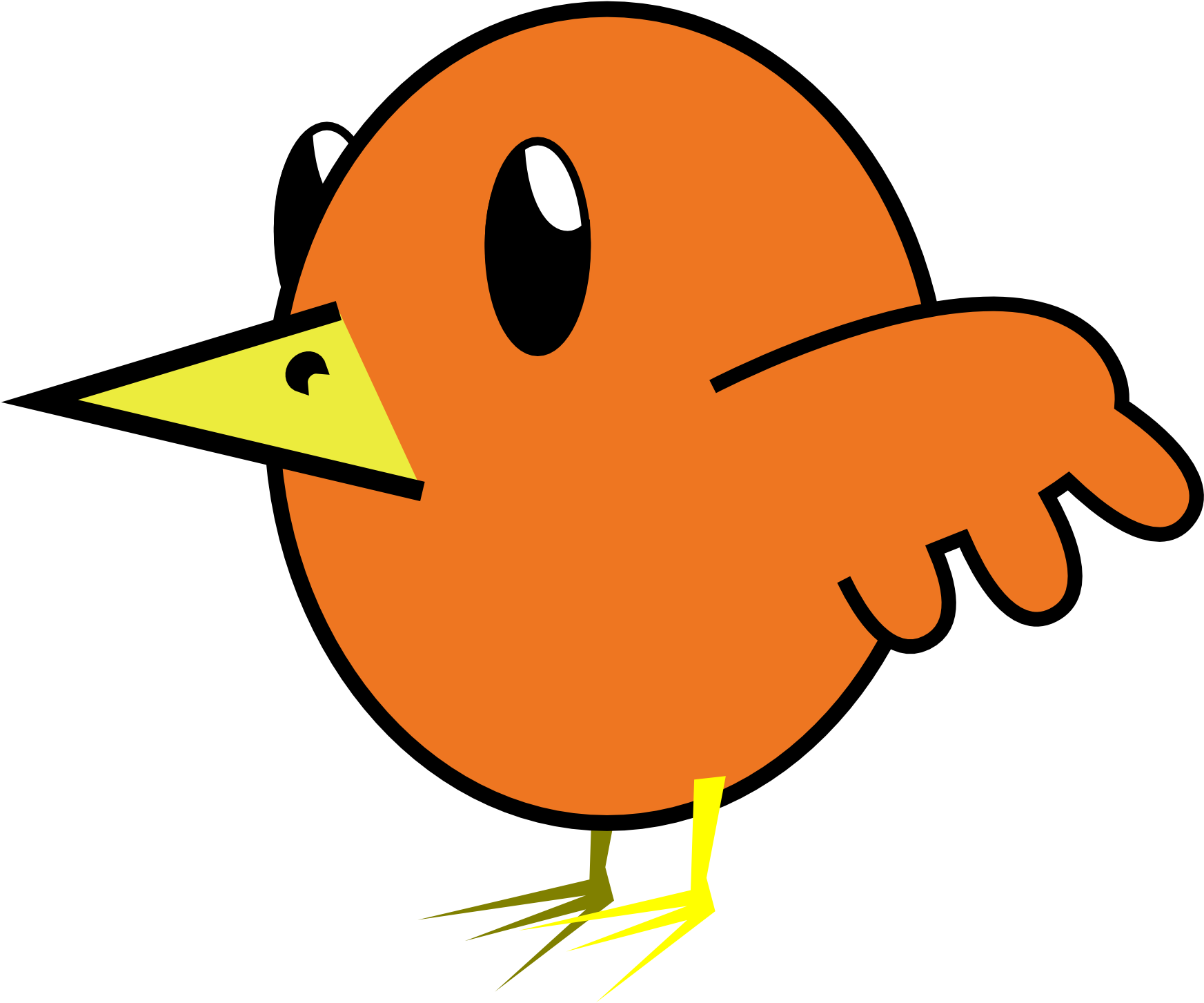 Twitter Bird Tweet Tweet 11 1969px 114 - Green Bird Cartoon (1969x1952), Png Download