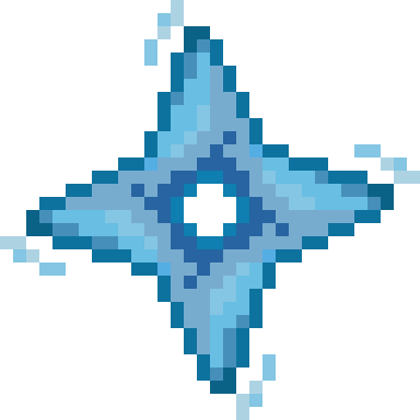 Water Shuriken - Shuriken Pixel Art (384x384), Png Download