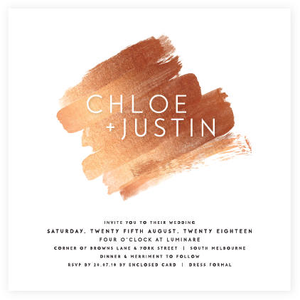 Brushstroke Invitation Digital Copper - State Of Elliott (432x432), Png Download